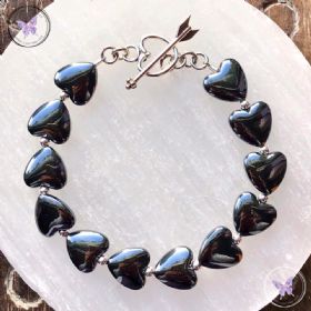 Hematite Hearts Healing Bracelet